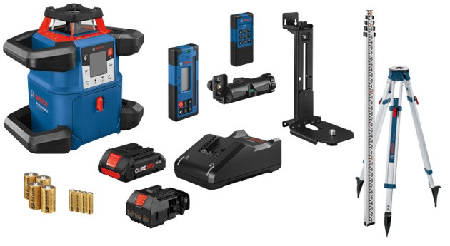 Bosch BOS-GRL4000-80CHVK 18V REVOLVE4000 Connected Self-Leveling Horizontal/Vertical Rotary Laser Kit with (1) CORE18V 4.0 Compact Battery