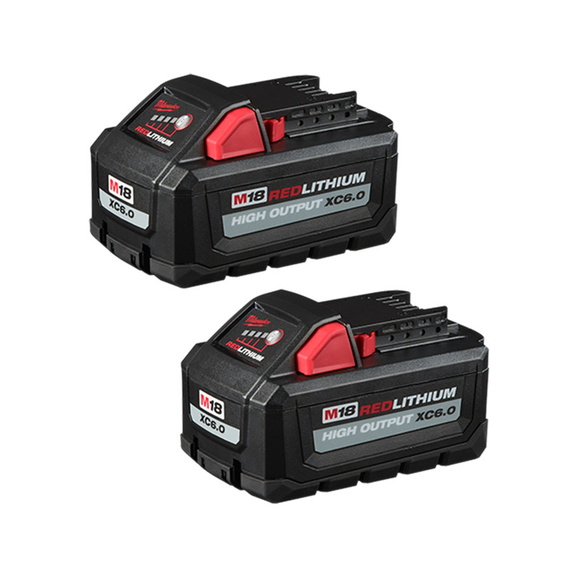Milwaukee MIL-48-11-1862 M18 REDLITHIUM High Output 6.0Ah Battery 2-Pack
