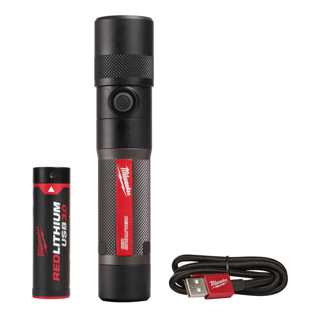 Milwaukee MIL-2161-21 USB Rechargeable 1100L Twist Focus Flashlight