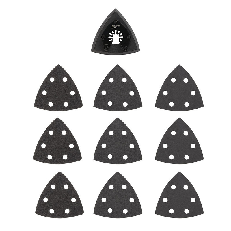 Milwaukee MIL-49-25-2009 OPEN-LOK 3-1/2in Triangle Sanding Pad/Paper Set