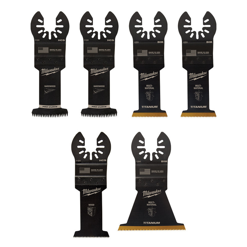 Milwaukee MIL-49-10-9112 OPEN-LOK Multi-Tool Blade Kit - 6Pc