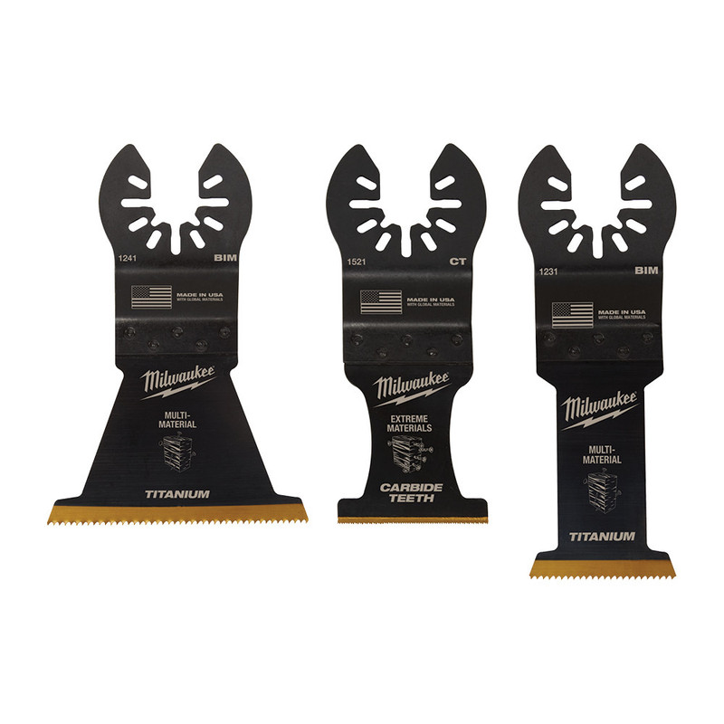 Milwaukee MIL-49-10-9005 OPEN-LOK Multi-Material Cutting Multi-Tool Blade Variety Pack - 3Pc