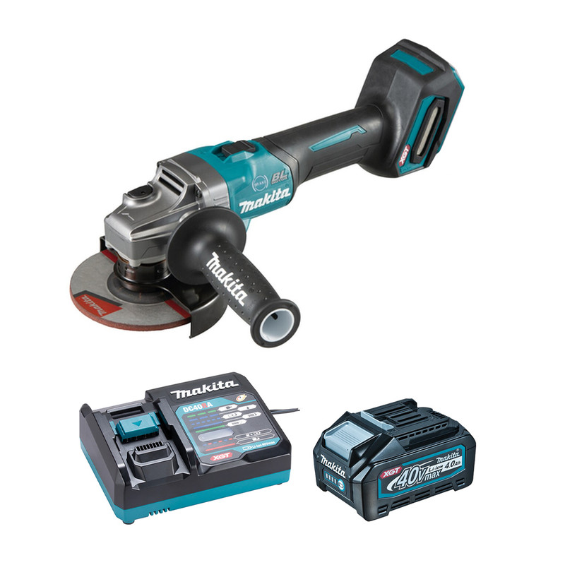 Makita MAK-GA005GM102 XGT 40V (4.0 Ah) MAX Li-Ion 5in Angle Grinder Kit (Slide Switch)