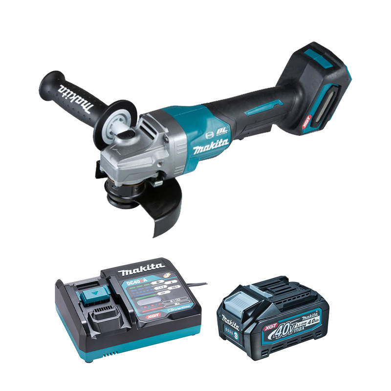 Makita MAK-GA013GM102 XGT 40V (4.0 Ah) MAX Li-Ion 5in Angle Grinder Kit (Paddle Switch)