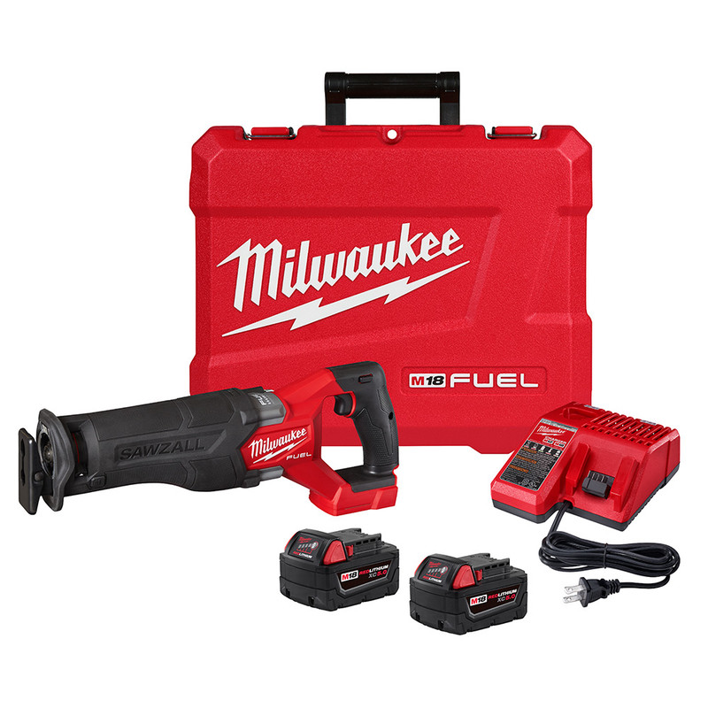 Milwaukee MIL-2821-22 M18 FUEL SAWZALL Reciprocating Saw 2x XC5.0 Kit