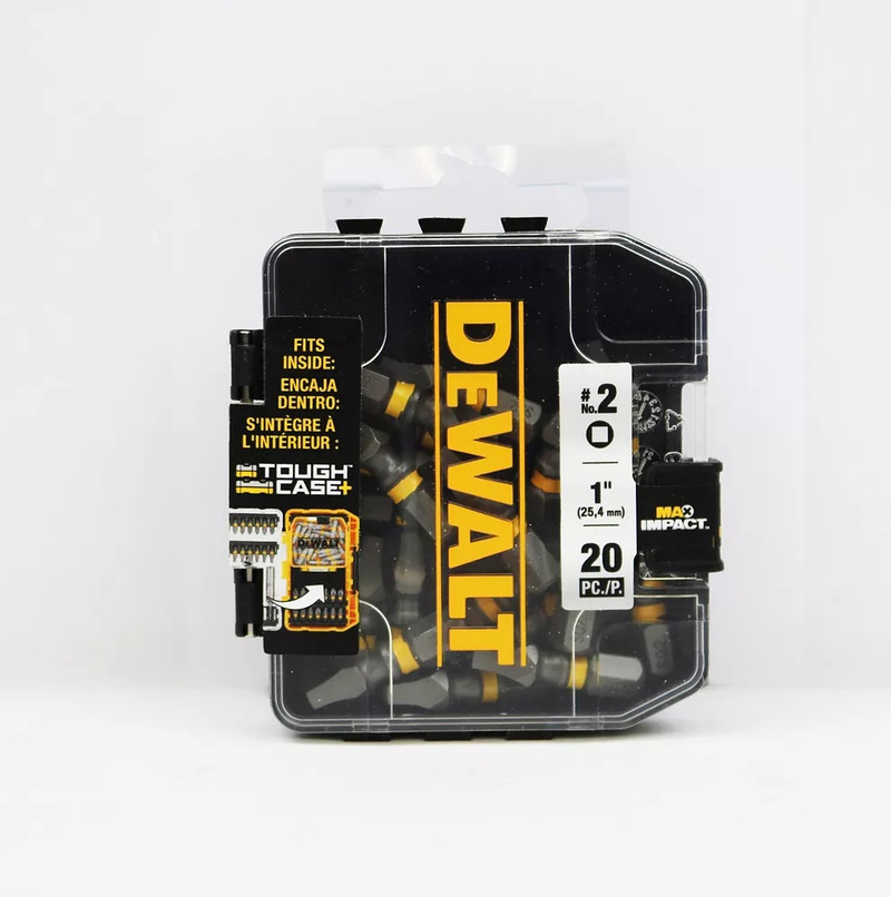 DEWALT DEW-DWA1SQ2MI20 Impact 2 x 1-inch Steel Square Screwdriving Bit (20PK)