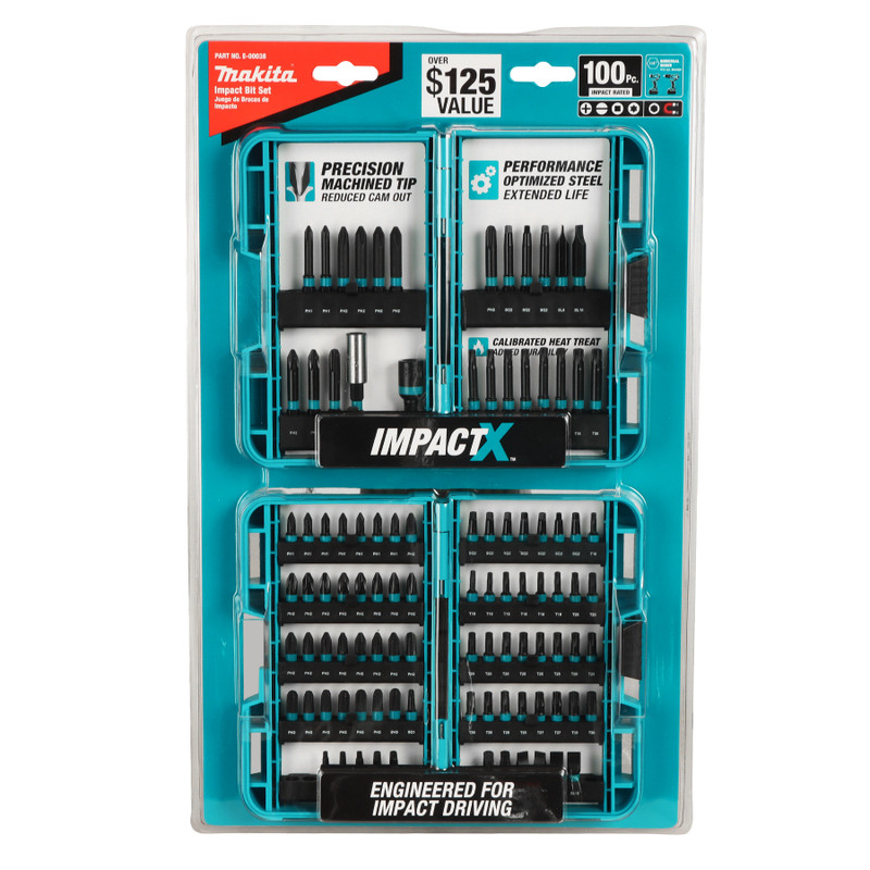 Makita MAK-E-00038 ImpactX 100 pc. Driver Bit Set