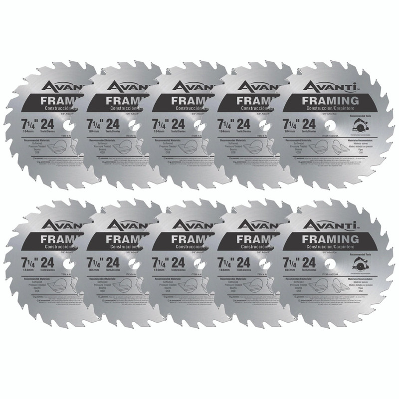 Freud FRE-A0724A-10 Avanti 7-1/4in X 24T Framing Blade (10-pk)