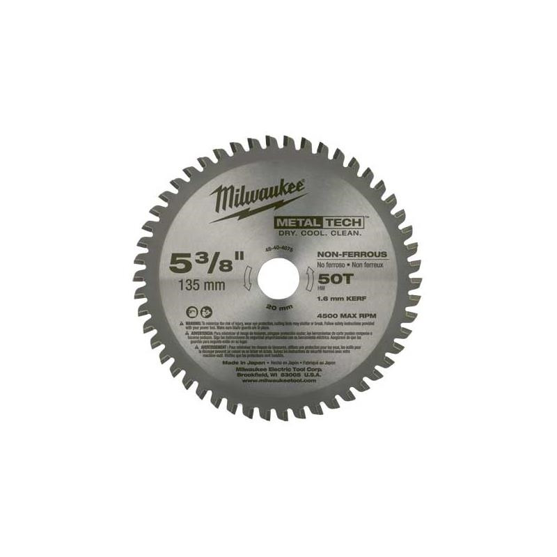 Milwaukee MIL-48-40-4075 5-3/8in Aluminum Cutting Circular Saw Blade