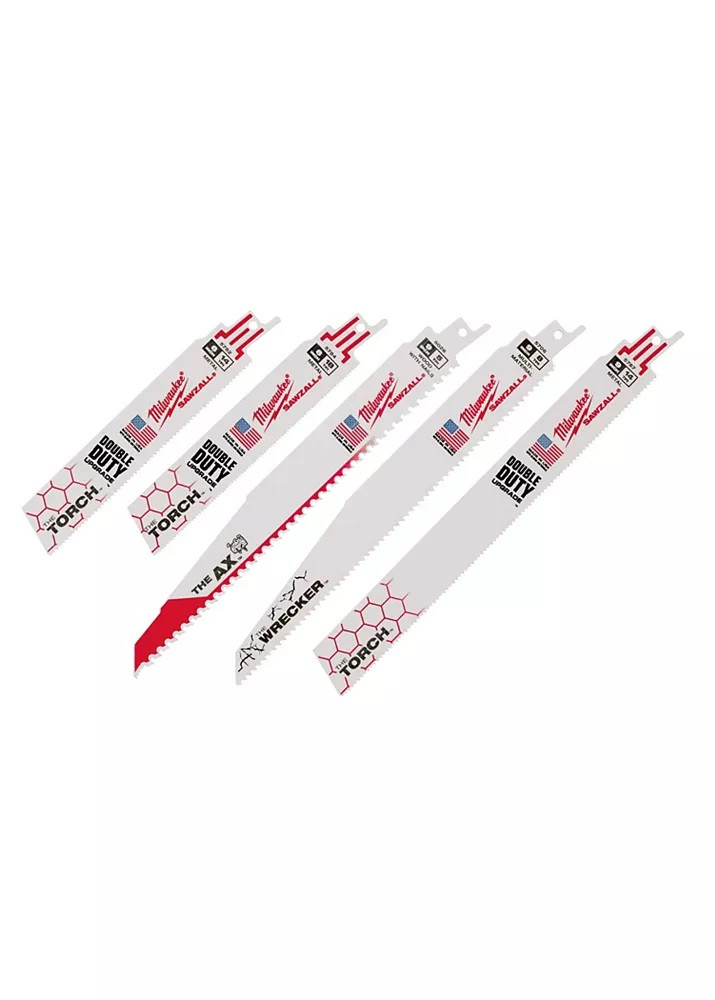 Milwaukee MIL-49-22-3305 SAWZALL 5 Piece Demolition Blade Set