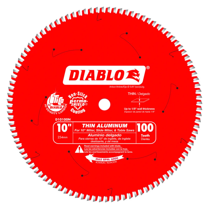 Diablo FRE-D10100N 10in X 100T Thin Aluminum Cutting Saw Blade