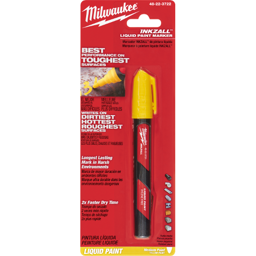 Milwaukee MIL-48-22-3722 Inkzall Yellow Paint Marker