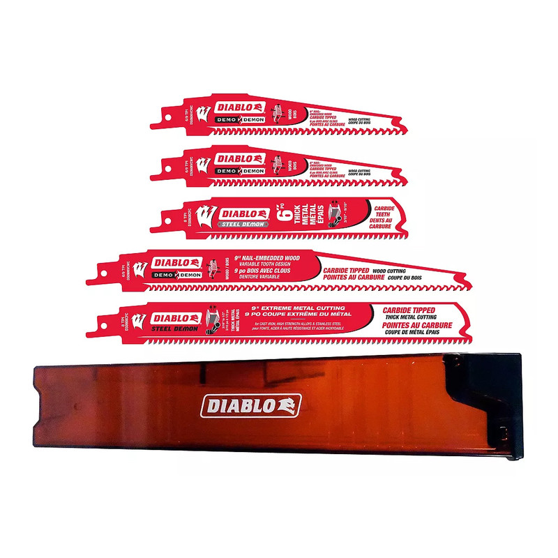 Diablo FRE-DS005SCC 5pc Reciprocating Blades Carbide Metal/Wood