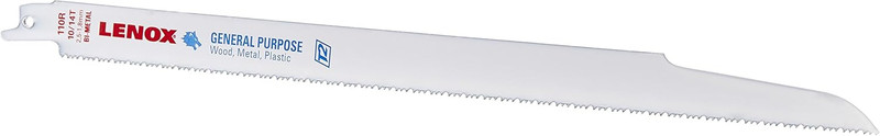 Lenox LEN-20583110R 110R 12in 10/14 TPI Bi-Metal Reciprocating Saw Blades, 5-Pack