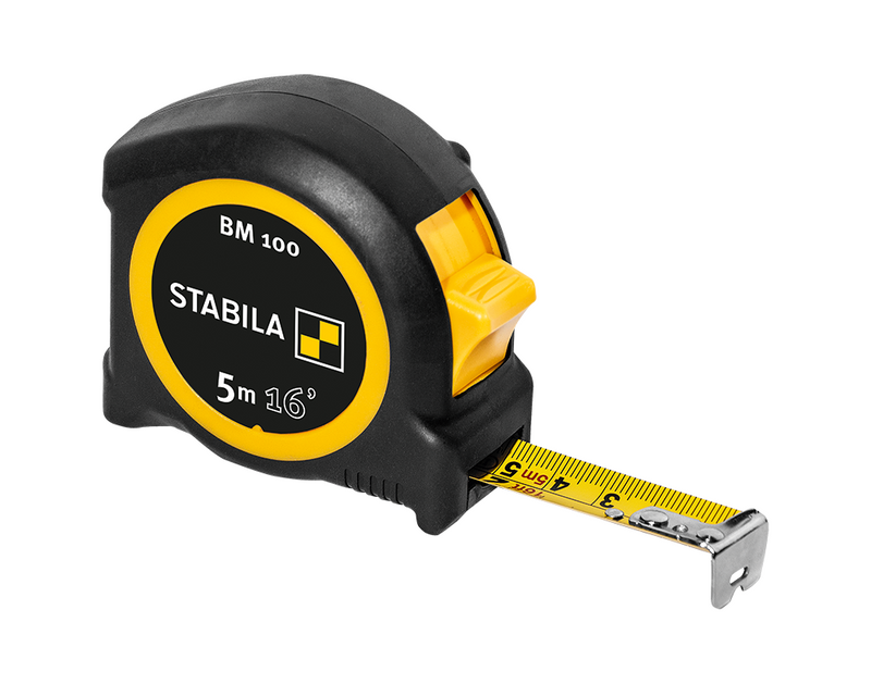 Stabila STAB-30816 Pocket Tape BM 100, 16ft (5 M)
