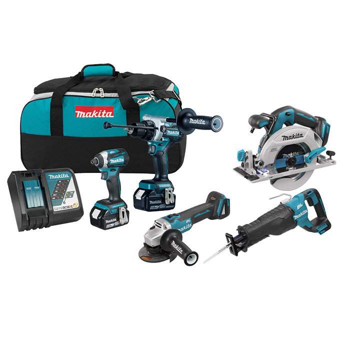 Makita MAK-DLX5077TX1 18V LXT 5-Tool 2x 5.0Ah Combo Kit