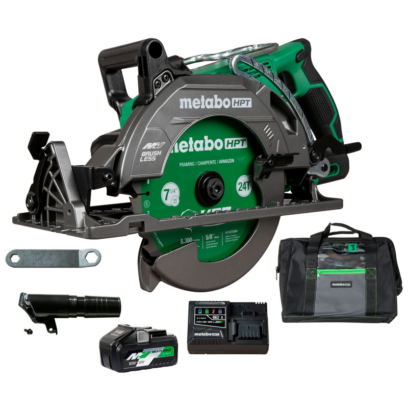 Metabo HPT HPT-C3607DWAM 36V MultiVolt 7-1/4in Rear Handle Circular Saw 4.0Ah Kit