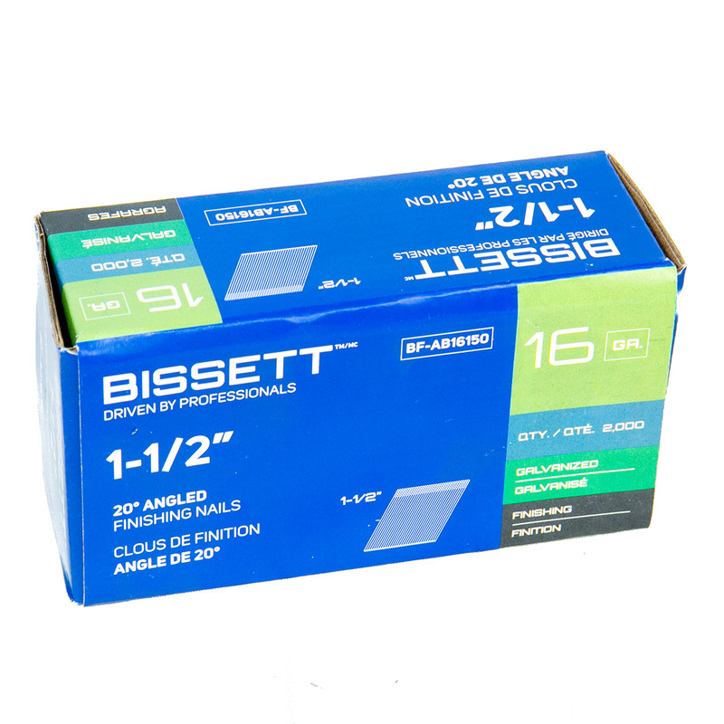Bissett BIS-BF-AB16 16G Angled Nail 2M