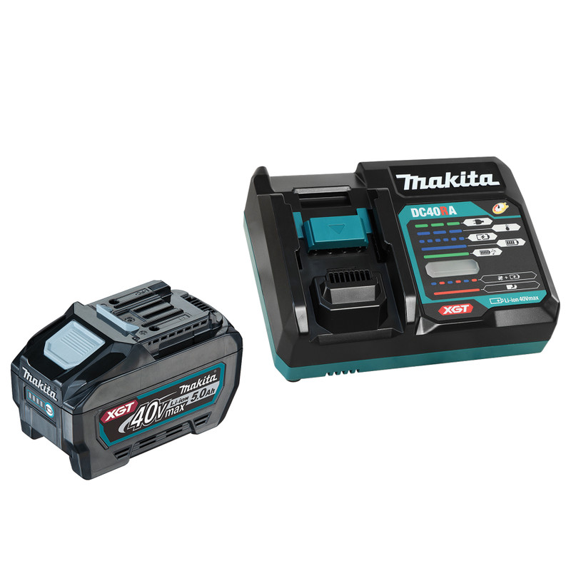 Makita MAK-T-04357 40V MAX XGT 5.0Ah Battery and Rapid Charger Starter Kit