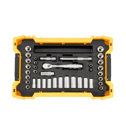 DEWALT DEW-DWMT45400 37 pc. 3/8in Drive Socket Set with ToughSystem 2.0 Tray and Lid
