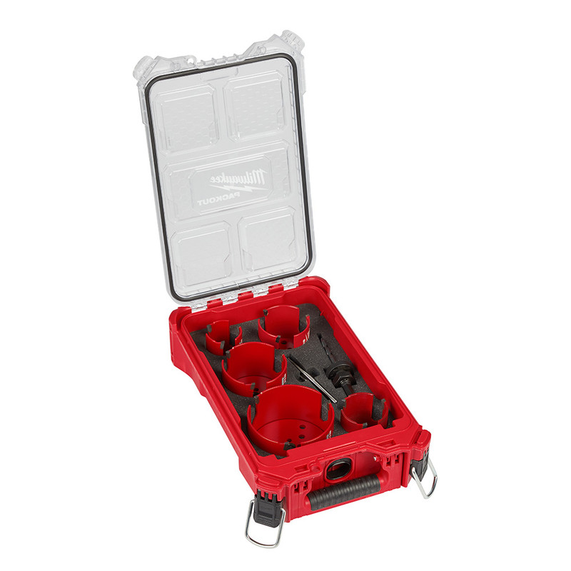 Milwaukee MIL-49-56-9295 9-Piece BIG HAWG with Carbide Teeth Hole Saw Kit in PACKOUT Compact Organizer