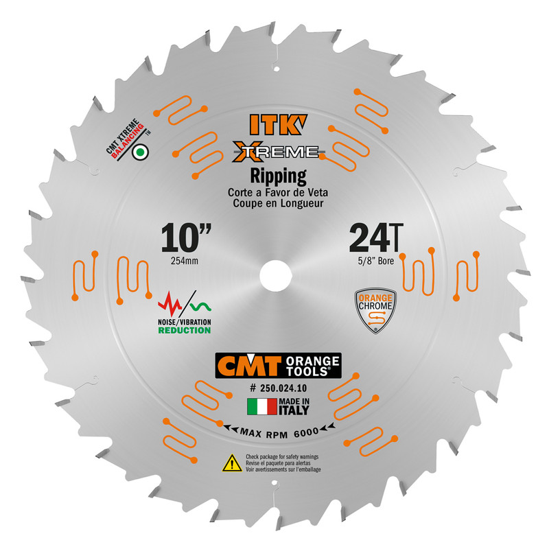 CMT Orange Tools CMT-25002410 10in x 24T Ripping Wood Blade