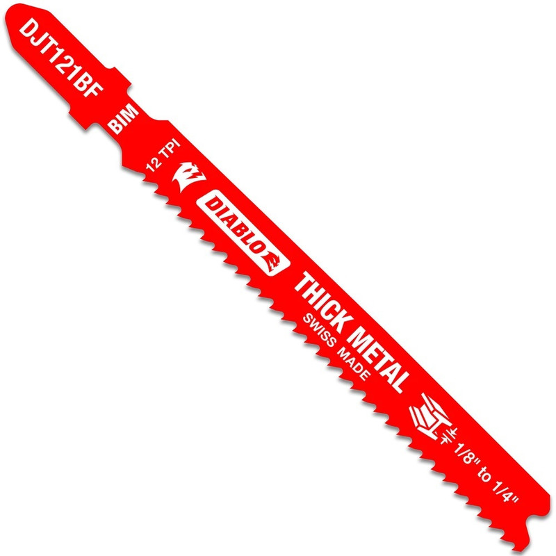 Diablo FRE-DJT121BF5 3-3/8in X 12 TPI BIM Thick Metal Jigsaw Blade (5pk)