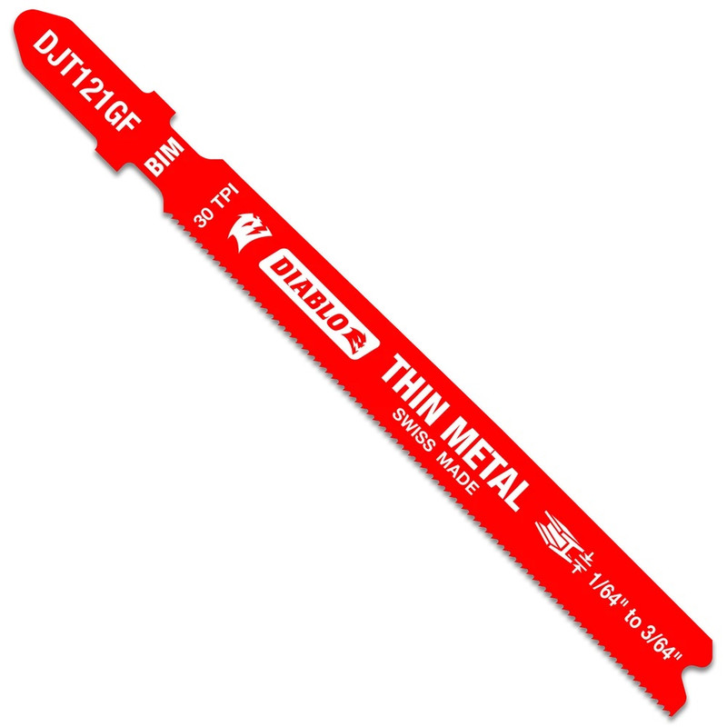Diablo FRE-DJT121GF5 3-5/8in X 30 TPI BIM Thin Metal Jigsaw Blade (5pk)
