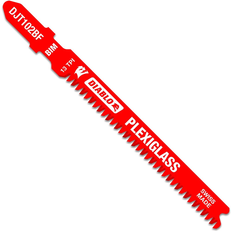 Diablo FRE-DJT102BF5 3-5/8in X 13 TPI BIM Plexiglass Jigsaw Blade (5pk)