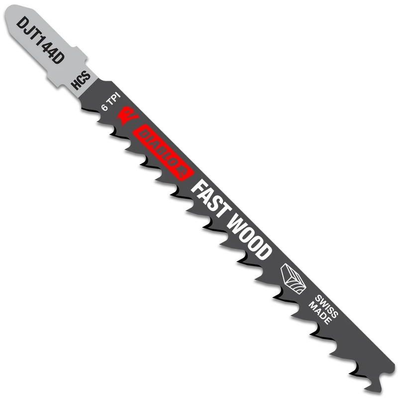 Diablo FRE-DJT144D5 4in X 6 TPI HCS Soft Wood Jigsaw Blade Fast Cut (5pk)