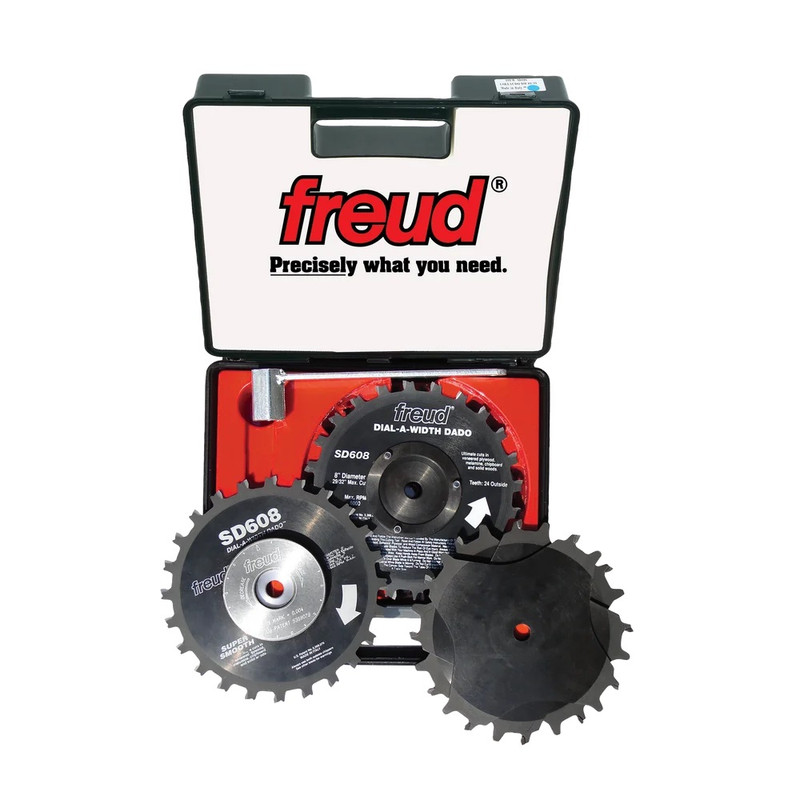 Freud FRE-SD608 8in X 24T Dial-A-Width Stacked Dado Set