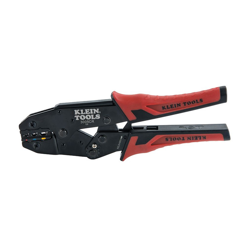 Klein Tools KLE-3005CR Ratcheting Crimper - 10-22 AWG Insulated Terminals