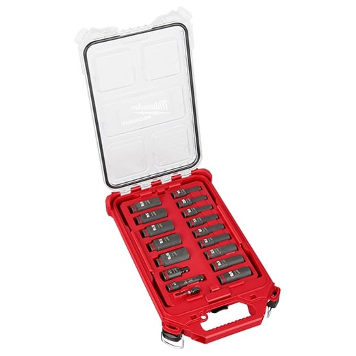 Milwaukee MIL-49-66-6800 SHOCKWAVE Impact Duty Socket 3/8in Dr 17PC SAE PACKOUT Set