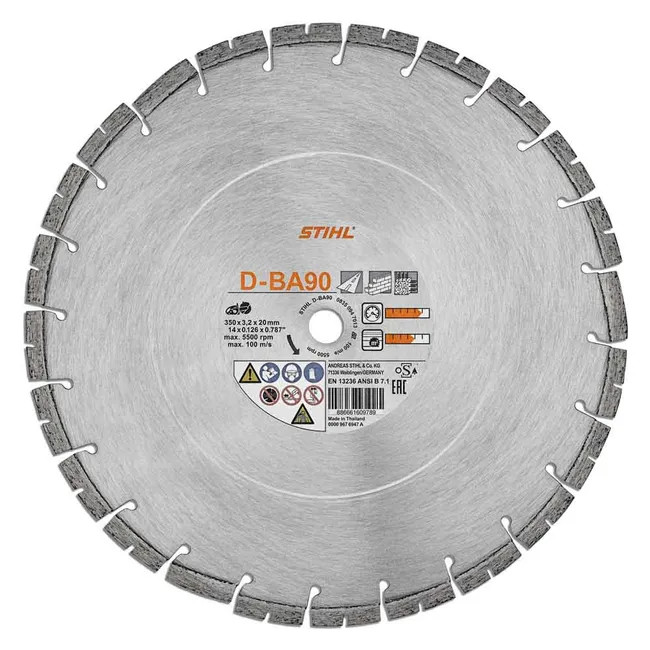 STIHL STIHL-08350947014 16in Diamond Wheel - BA90 Concrete/Asphalt