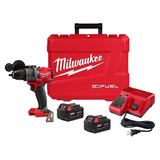 Milwaukee MIL-2904-22 M18 FUEL 1/2in Hammer Drill / Driver 2x XC5.0 Kit