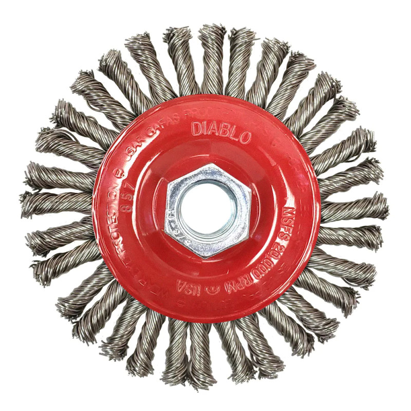 Diablo FRE-CDW040CSPG03F 4in Wire Brush Wheel Stringer