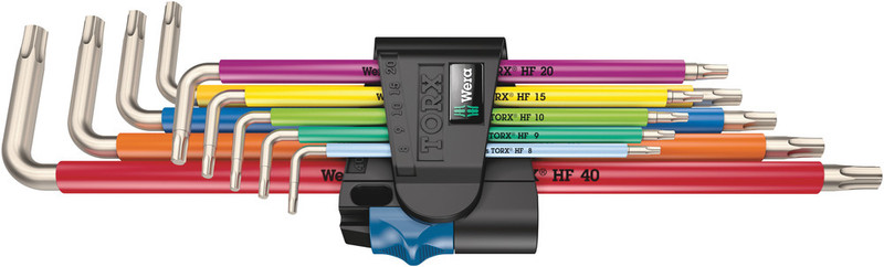 Wera Tools WERA-05022689001 3967/9 TX SXL Multicolour HF Stainless 1 L-key Set With Holding Function - Stainless (9pc)