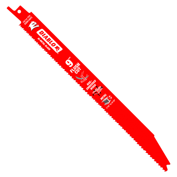 Diablo FRE-DS0914AFCC 9in Flush Cut Bi-Metal Reciprocating Saw Blade