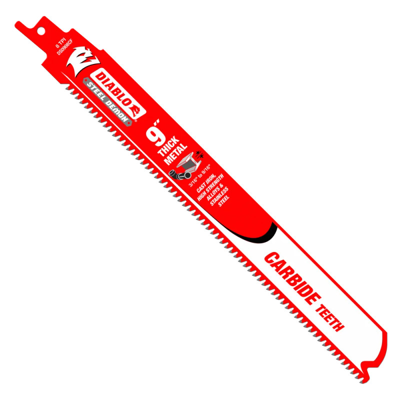 Diablo FRE-DS0908CF10C 9in 8TP Reciprocating Blades for Thick Metal Cutting (10pk)