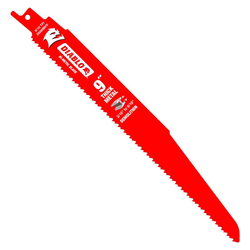Diablo FRE-DS0908BFD25C 9in Bi-Metal Reciprocating Blade for Thick Metal/Demolition (25pk)