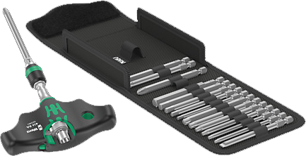 Wera Tools WERA-05023471001 17pc KraftForm KomPakt T-Handle Set 1 Metric