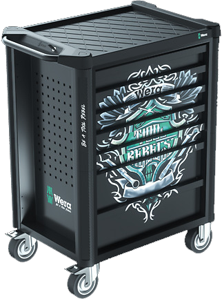 Wera Tools WERA-05150130001 9700 94pc Tool Rebel Roller Cabinet With Foam Inserts