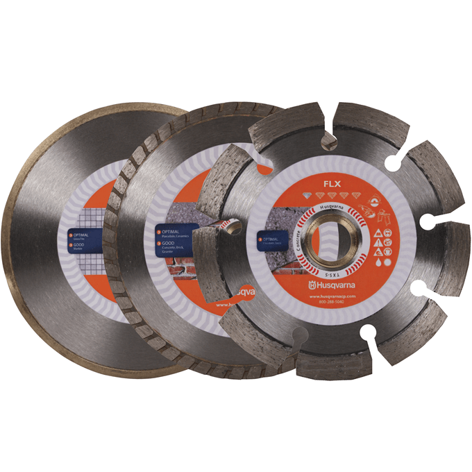 Husqvarna HUSQ-585740301 4-1/2in FLX Trio Tile Saw Blade Combo Pack (3pk)