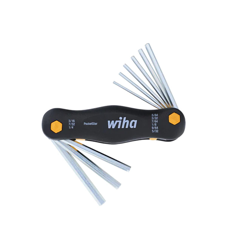 Wiha Tools WIHA-35197 9 pc PocketStar Fold-out Hex Key Set