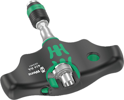 Wera Tools WERA-05023461001 1/4in Hex Drive 416 RA T-Handle With Ratchet Function