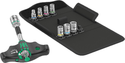 Wera Tools WERA-05023470001 9pc KraftForm KomPakt T-Handle Set 2 - Metric