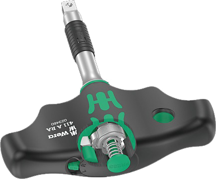 Wera WERA-05023460001 1/4in Drive 411 RA T-Handle With Ratchet Function