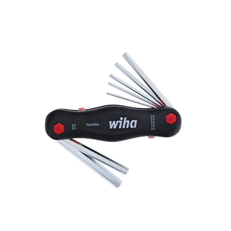 Wiha Tools WIHA-35195 7 pc PocketStar Fold-Out Hex Key Set - Metric