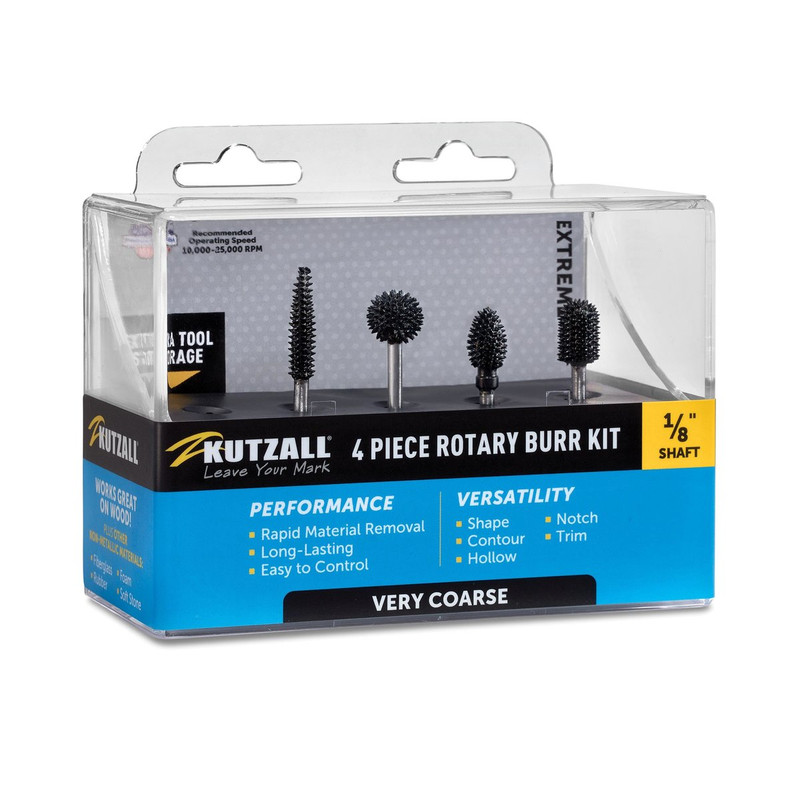 Kutzall KUT-18XKIT01 Very Coarse Rotary Burr Set 1/8in