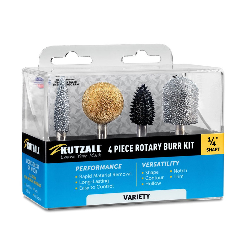 Kutzall KUT-14VKIT01 Variety Rotary Burr Set - 1/4in
